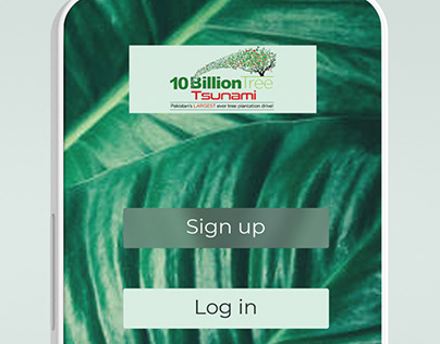 UI Design of Ten Billion Tree Tsunami Mobile App.