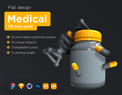 3D MEDICAL ICON PACK