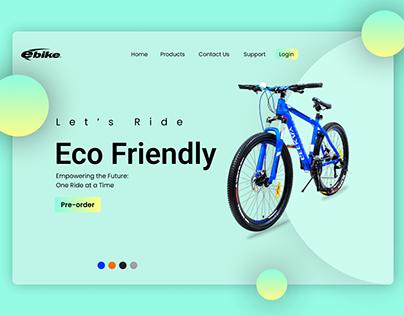 Web page design for Electric Bike