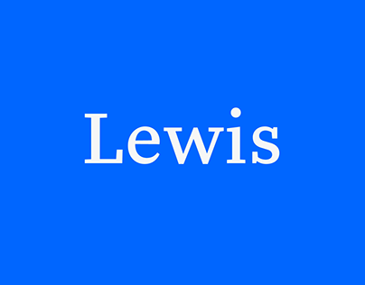 Lewis | Custom Typeface