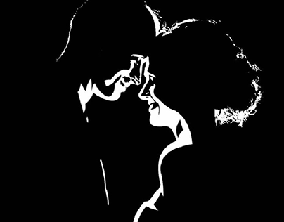 Lovers silhouette Illustration Design