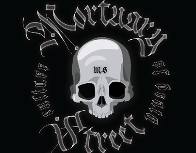 Logo Fraktur Skull for Mortuary Street Blog