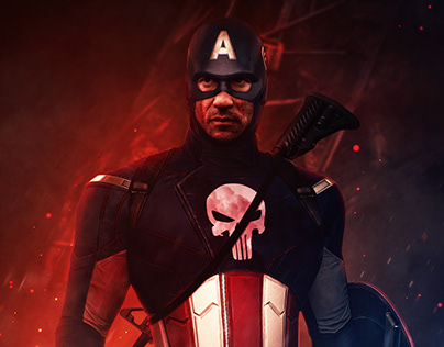 Punisher (Jon Bernthal) as Captain America!