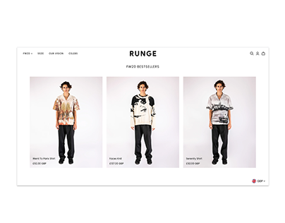 Runge Shopify Website