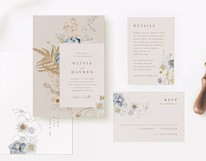 Olivia Wedding Invitation Suite