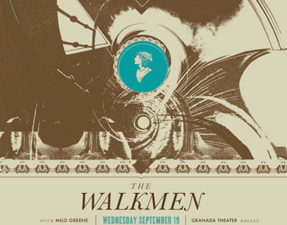 The Walkmen - Gigposter for The Granada in Dallas