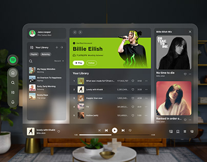 Spatial interface for Spotify Music