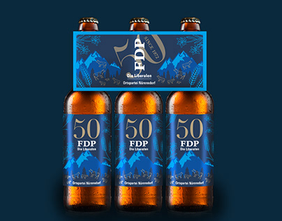 FDP 50 years logo beer design