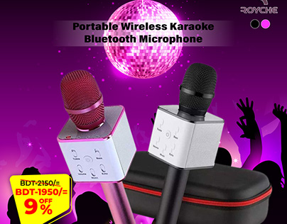 [Royche] Portable Wireless Karaoke Bluetooth Microphone