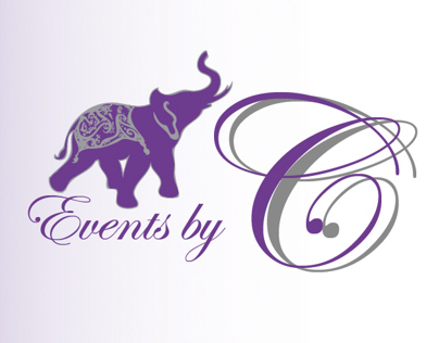 Events by C: Logo, Business Cards, and Website Header
