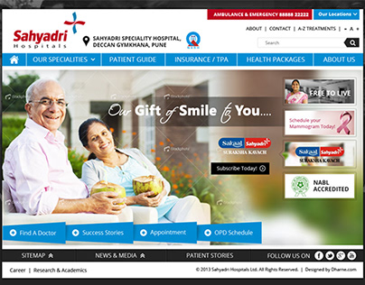 Sahyadri Hospital Website Redesinging