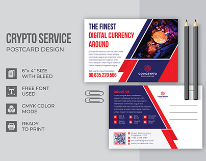 Crypto Company Postcard Design
