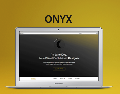 Onyx : One page HTML template
