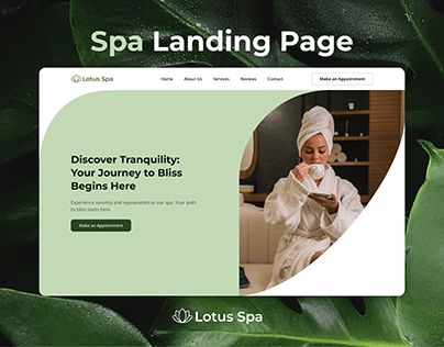 Lotus Spa | Spa Landing Page | UI UX Design