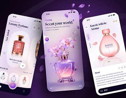 Purple Reign: A Gradient of Luxury Fragrance store App