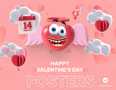 valentine's day posters + FREE 3d MODELS