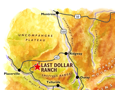 Map of Last Dollar Ranch, Colorado