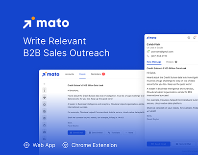 Mato AI. Write Relevant B2B Sales Outreach.