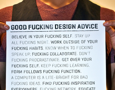 Good Fucking Design Advice poster