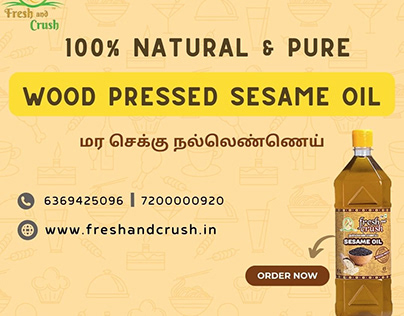 100% Natural and Pure Wood Pressed Sesame Oil