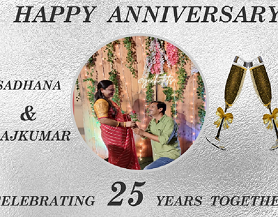 Photoshop - 25th wedding anniversary banner design
