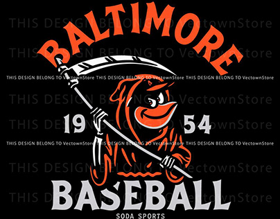 Funny Baltimore Orioles Reaper SVG Graphic Design File