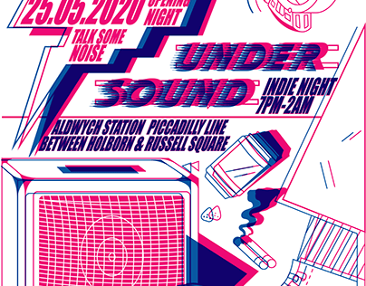 "Under sound"venue final poster and identity