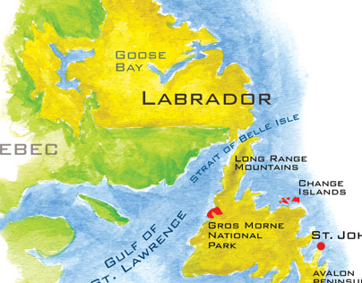Map of Newfoundland & Labrador