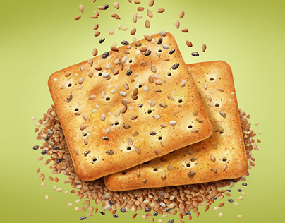 Crackers with seeds