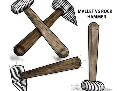 Mallet vs rock hammer
