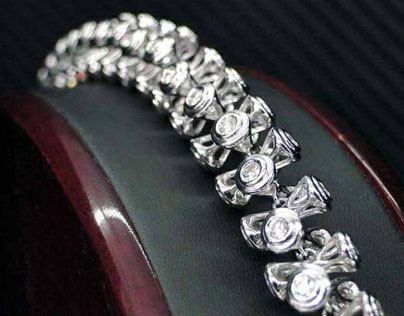 14k White Gold Tony Martin Diamond Bracelet
