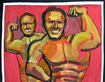 Strong Men
Oil and Acrylic on Paper