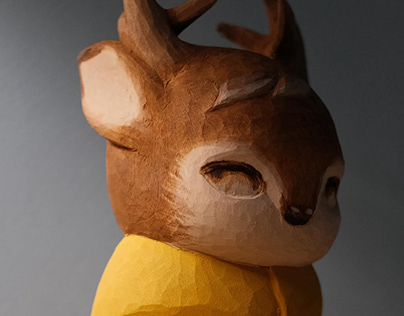 Project thumbnail - Deer wood carving (Beau)