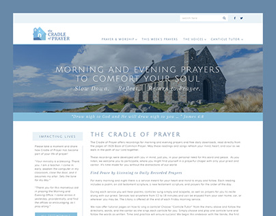 The Cradle of Prayer // Web Design