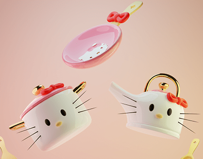 Hello Kitty set of dishes