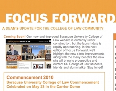 Syracuse University Law School Update Email