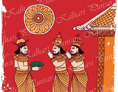 Traditional Kandyan Digital Graphics-New year greetings