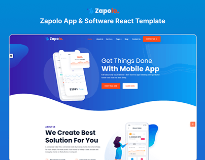 Zapolo - Agency App & Software React Template