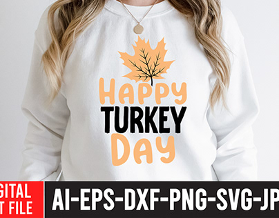 Happy Turkey Day SVG Design