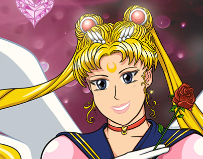 Pretty Soldier Sailor Moon: Digital Illustration