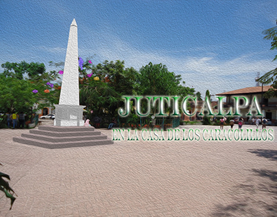 Retoque con filtro de la plaza de Juticalpa