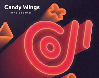 Full branding for "Candy Wings" gaming company