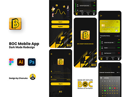 "BOC Smart Online Banking" Mobile App UI Redesign
