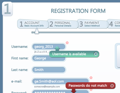 Advanced 4 Step Registration Form