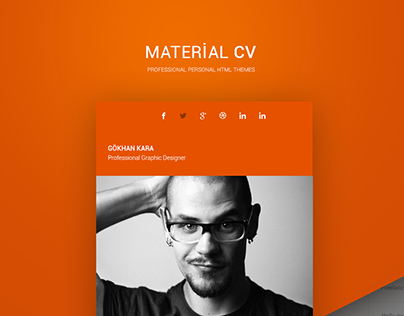 Material CV - Personal CV HTML Template