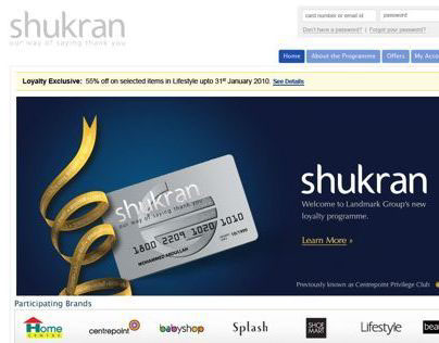 Landmark Loyalty Programme: Shukran Rewards - Design