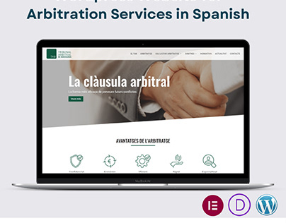 Arbitration Service Provider Website - Wordpress