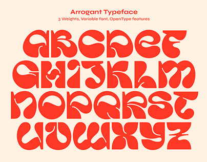 Arrogant typeface