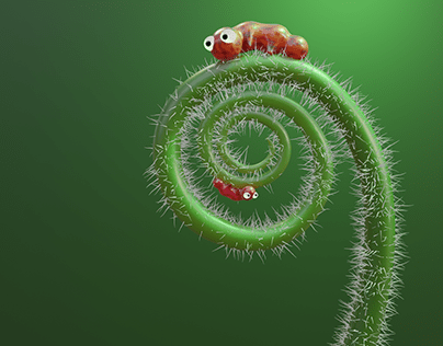caterpillar worm stylization