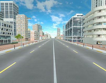 City Environment For Bike Race Game